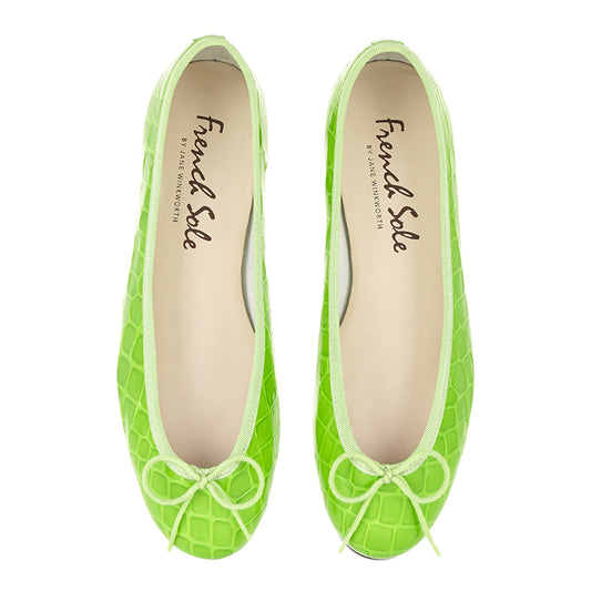 Henrietta Lime Green Patent Crocodile (HE1052) image 0