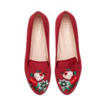 Hefner Burgundy Velvet Floral Embroidery (HFF206) | 36