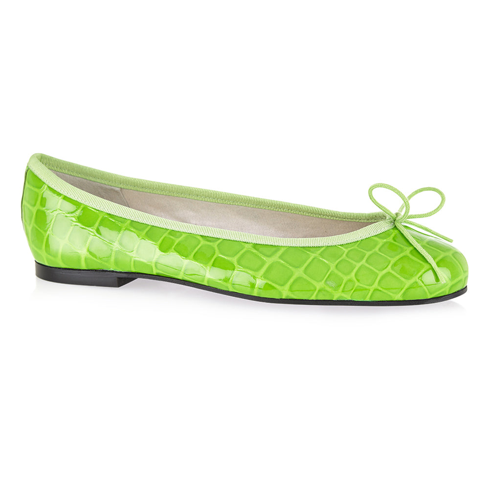 Henrietta Lime Green Patent Crocodile (HE1052) image 3